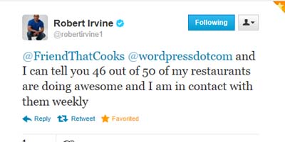 Robert Irvine tweet 2