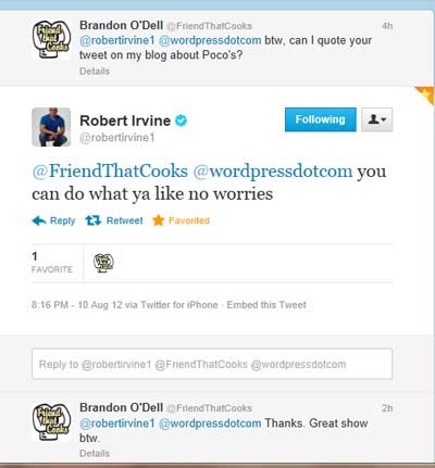 Robert Irvine tweet 5